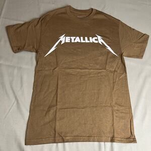 Metallica Shirt Brown Mens Small
